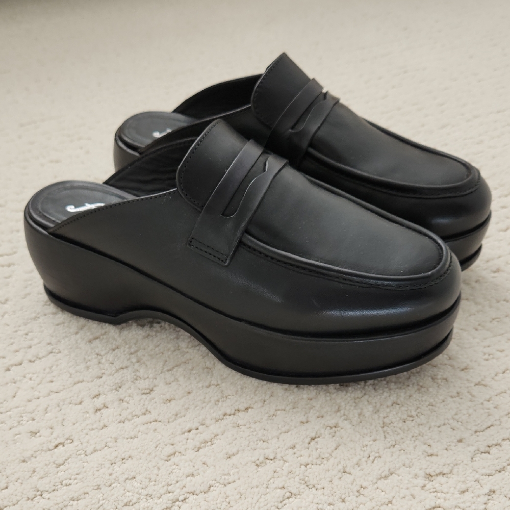 Free People Winston Platform Loafer Mules Size 8